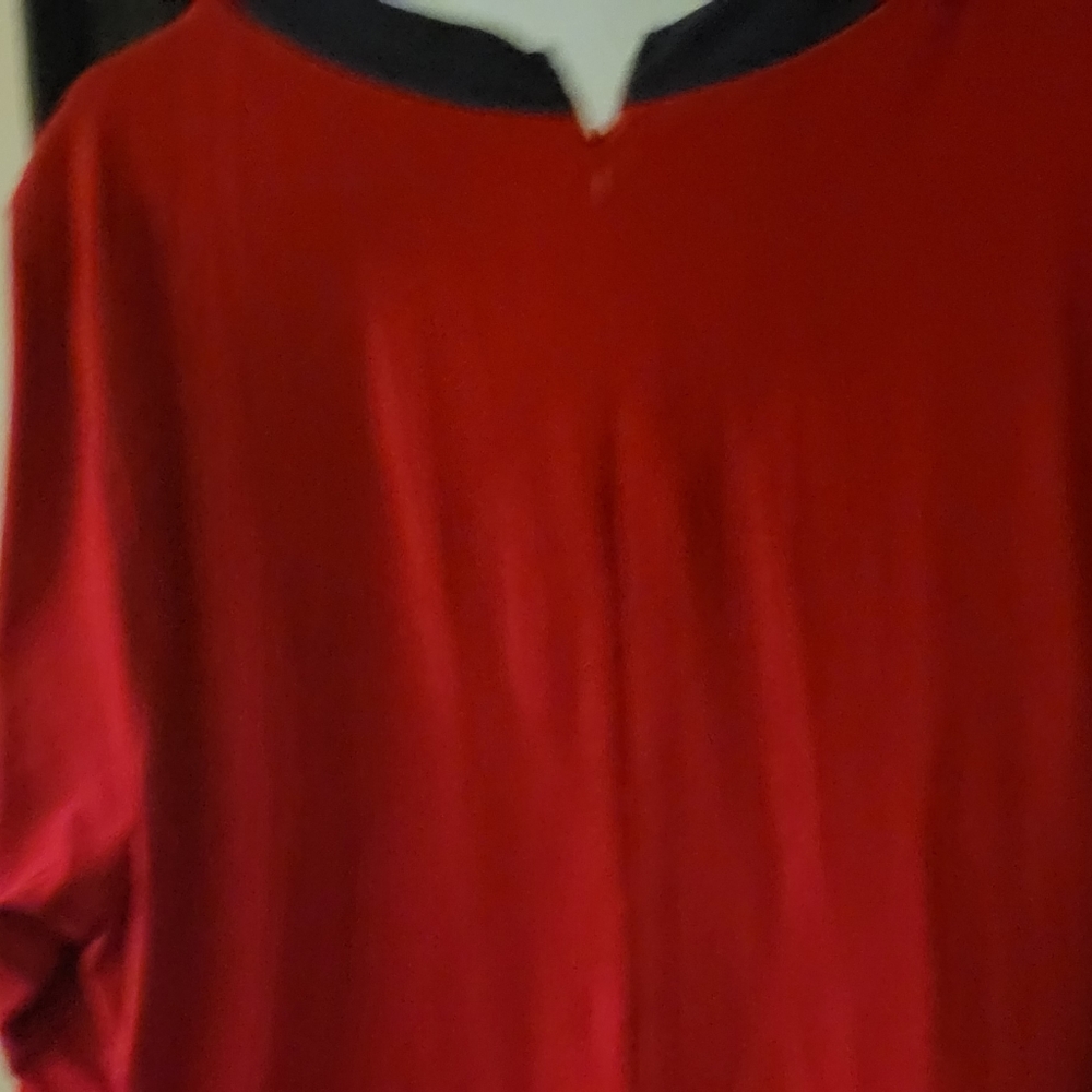 Red dress.